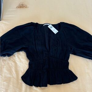 Abercrombie Baby Doll Linen Top XS